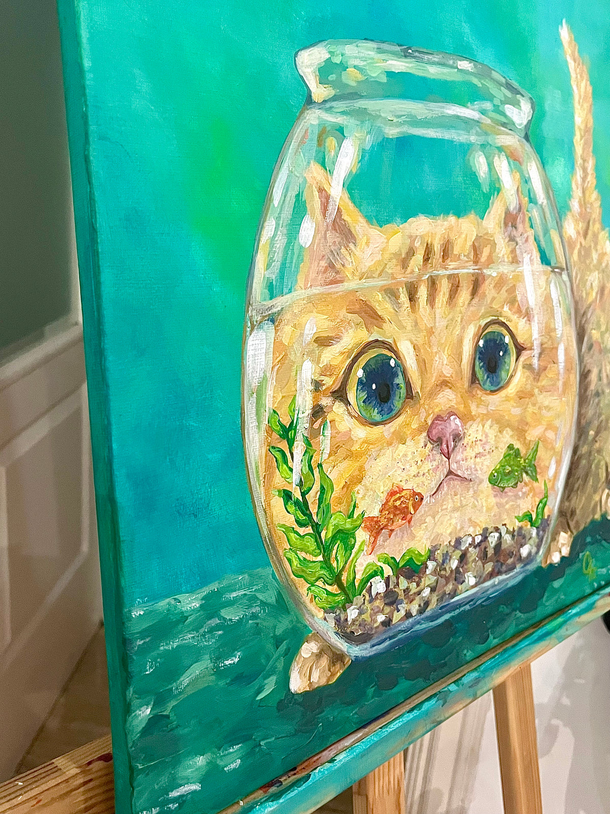 “Bubbles & Whiskers” Original Painting