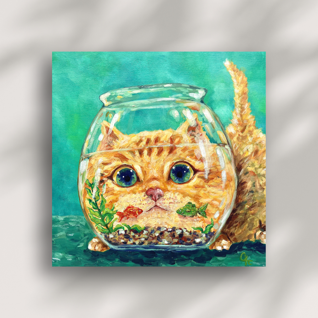 "Bubbles & Whiskers" Fine Art Print