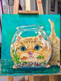 “Bubbles & Whiskers” Original Painting