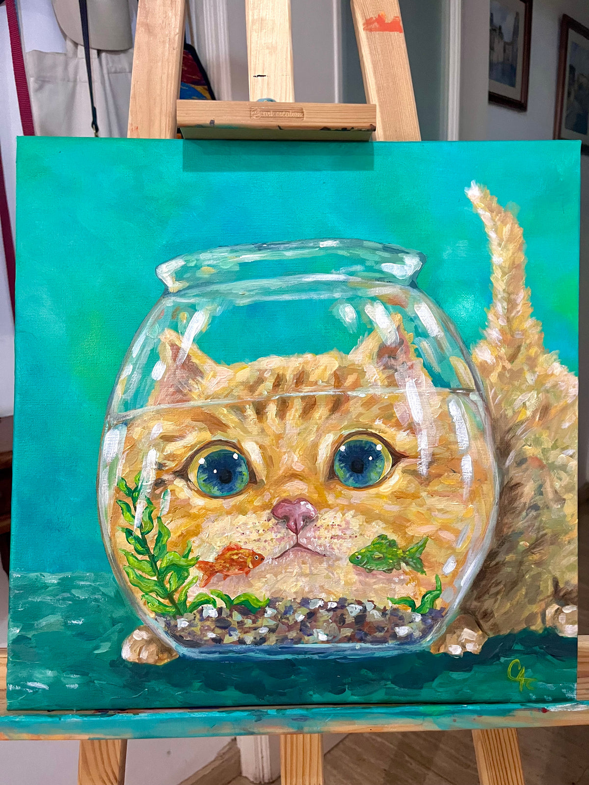 “Bubbles & Whiskers” Original Painting