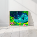 "Rain Ripples" Print with Wooden Frame