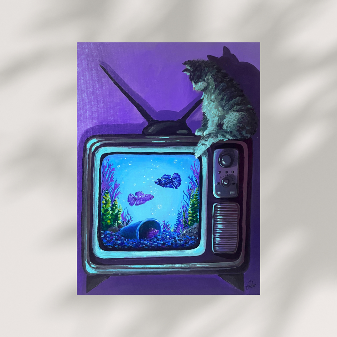 "Late Night TV" Fine Art Print