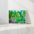 "Kiki's House" Print with Wooden Frame